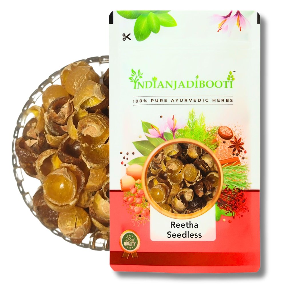 IndianJadiBooti Reetha Seedless | Soap Nut | Soapberry | Wash Nut | Acacia Concinna | Aritha (100 Grams)
