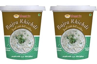 Bhaat.in Instant Bajra Khichdi |Pack of 2|PROTEIN 10GM |Millet Meal |NO PALM OIL| Ready to Eat Healthy Meal | Pack of 2 | Just Add Hot Water | Gluten-Free | No Onion, No Garlic | Multigrain|Travel-Friendly | Daily meal|Ready to eat breakfast