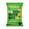 FitFeast Cream and Onion Protein Chips | 16g Plant Protein Per Pack | Pack of 18 | As Seen on Shark Tank view 1