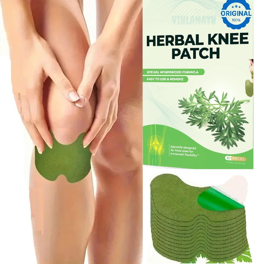 (10 pcs) Herbal Knee Pain Relief Patches Arthritis Inflammation Patch Sticker | Instant Relief from Pain | Joint Pain Relief Products Natural Wormwood Extract Patch for Knee(Pack 10)