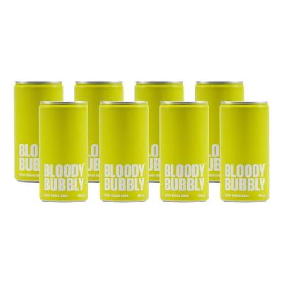 BLOODY BUBBLY SPICY GUAVA SODA | Naturally Flavoured Soda | 44 Cal Per Can | No Added Artificial Flavours, Colours & Preservatives (250ml Each_Pack of 8)