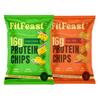 FitFeast Protein Chips - Variety Pack of 6 | 3 x Peri Peri and 3 x Cream and Onion | 60 g Per Serve | 16g Plant Protein Per Pack | Baked Chips, Not Fried | Multigrain Protein Snacks | As Seen on Shark Tank view 1