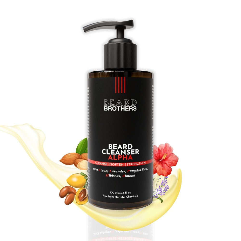 Beard Brothers ALPHA Beard Wash For Men, 100 ml | Washes & Smoothens the Beard | Refreshing Aromatic After-Use Effect | Beard Cleanser and Conditioner for Healthy Beard (200 ml (Pack of 2))