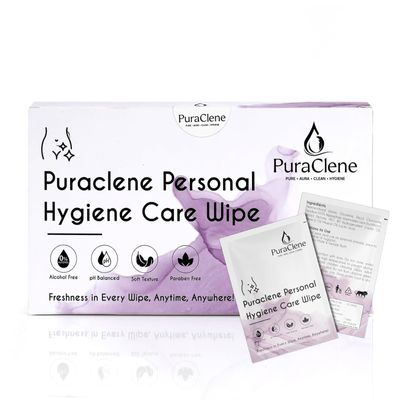 Puraclene Personal Hygiene Care Wipe, Organics Femina Intimate Wipes, Personal care for female