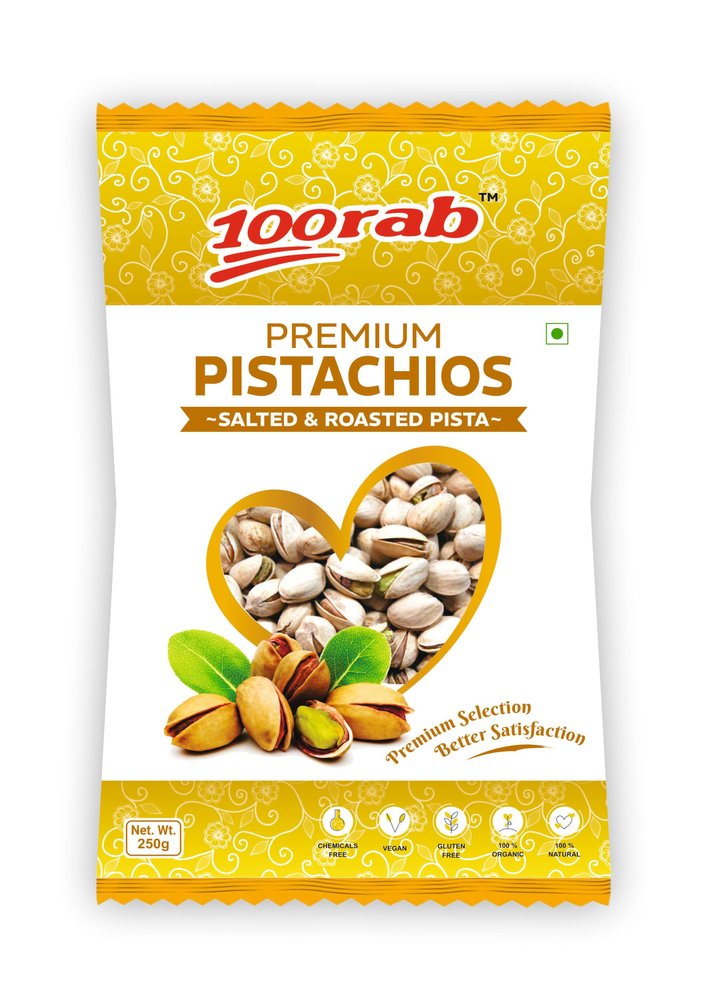 100RAB Pistachios 100gm - Pack of 3 | Premium Crunchy Pista | 100% Natural Dry Fruit | Rich in Protein | Rich in Fibre | Healthy Snacks | Festive Snacking