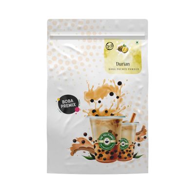 Tea Planet Durian Boba Premix (3 in 1) Instant Exotic Durian Milk Powder for DIY Bubble Tea, Smoothies, Milkshakes & Desserts Vegan, Non-GMO 1000g Resealable Pack of 1