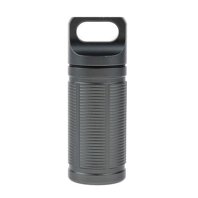BNF Titanium Outdoor Travel Waterproof Mini Pill Case Box Capsule Bottle Gray | Sporting Goods | Outdoor Sports | Camping & | Emergency Gear | 1 Piece Waterproof Pilll Case