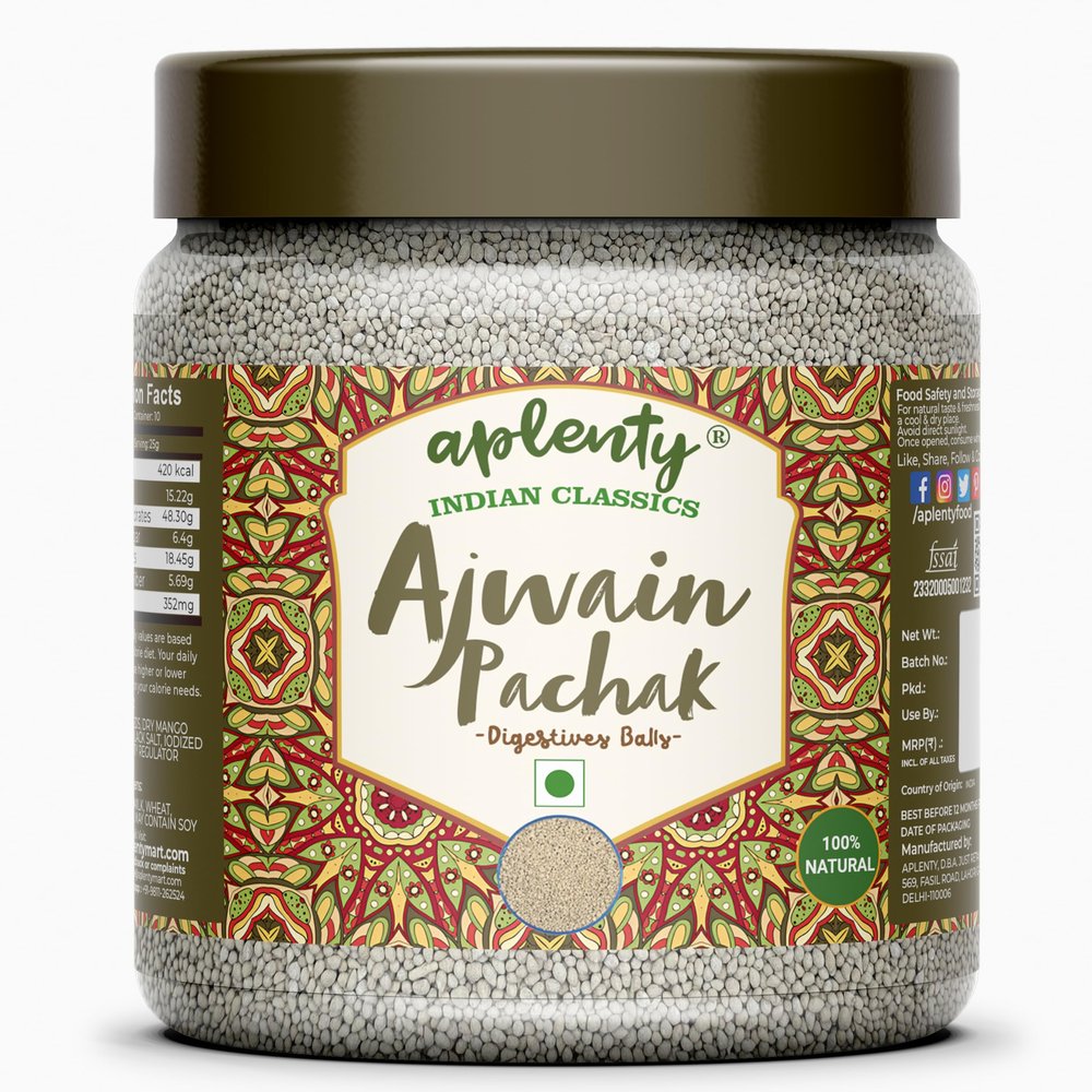 Aplenty Ajwain Pachak | Carom Seeds Mix Spice Churan | Dried Ajwaain Paachak | Digestive Chooran (400g)