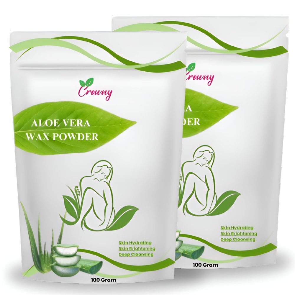Crowny Wax Powder For Hair Removal | Painless 10-Min Hair Removal For Women & Men | Removal Hair Powder With Aloevera | Painless Herbal Wax Powder For Hands, Legs, Underarms and Bikini area