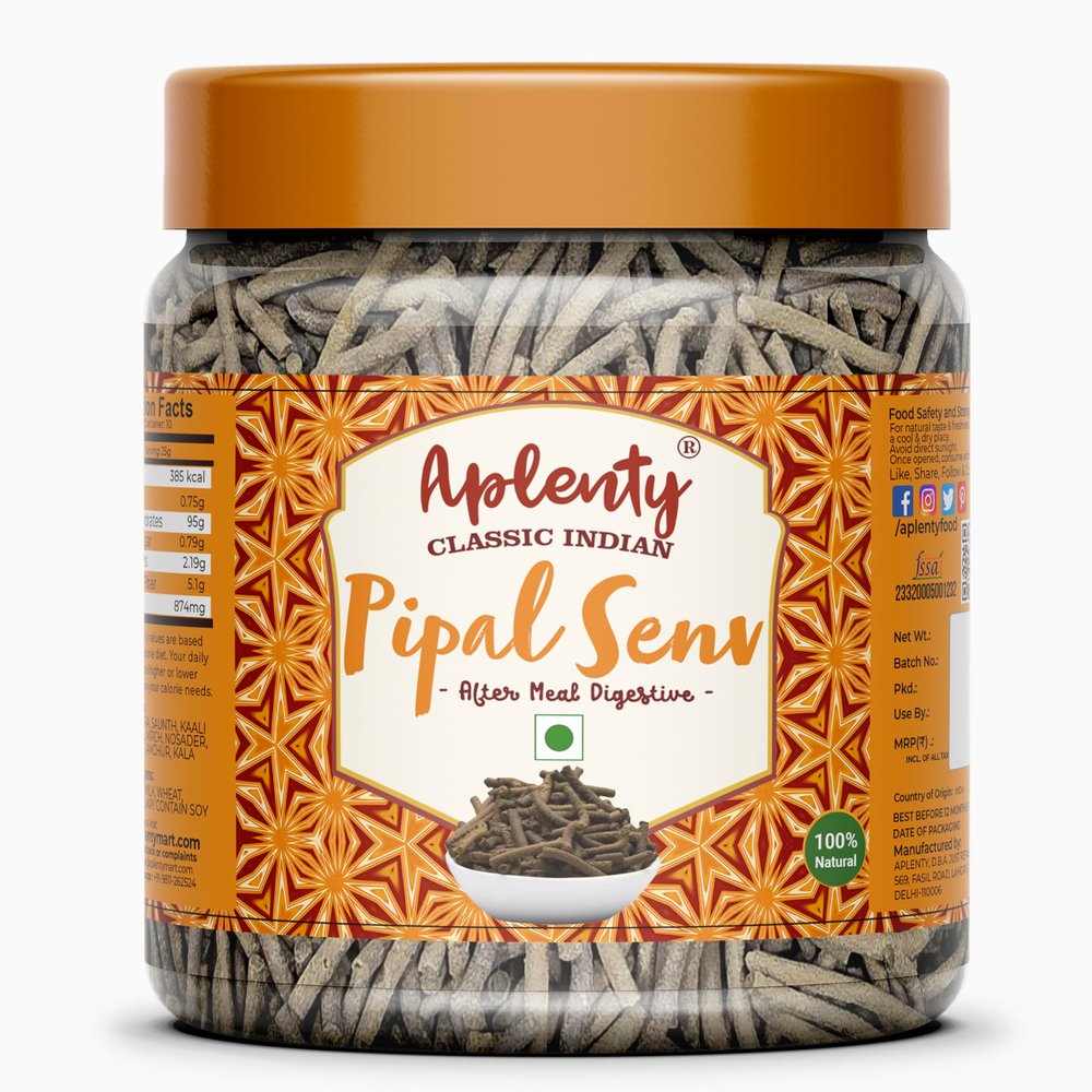 Aplenty Pipal Sev Peepal Senv Peepaal Vati Digestive Mouth Freshener Mukhwas Tangy Spicy Herbal Blend for Digestion 200g
