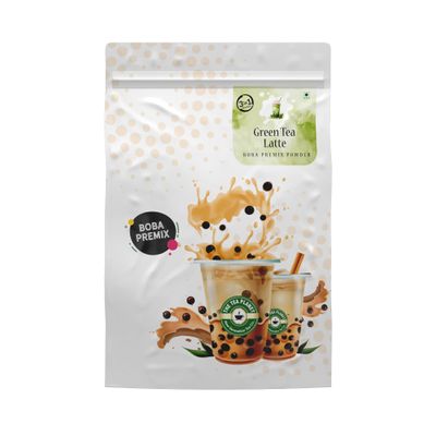 Tea Planet Green Tea Latte Boba Premix (3 in 1) Instant Creamy Matcha Milk Powder for DIY Bubble Tea, Smoothies, Milkshakes & Desserts Vegan-Friendly, Non-GMO 1000g Resealable Pack