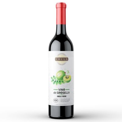 DAIVIK ORGANIC Chula Premium Natural Non-Alchoholic Amla Wine | Vino De Grosella (Gooseberry) 750ML