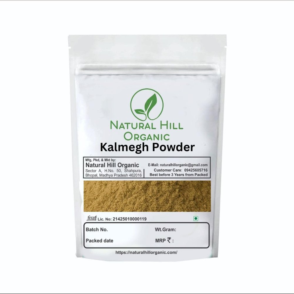 Natural Hill Organic Kalmegh Stick Powder-150g-Ayurvedic Herb Powder for Wellness & Immunity Support-FSSAI Certified-Natural-No Preservatives-