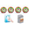 Exo Round Dishwash Bar 250G X 4 With Exo Super Scrubber Free Complete Dishwashing Solution & Multipurpose Disposable Hand Gloves (100Pcs) & Kitchen Dishwash Scrubber (10Pcs) view 1