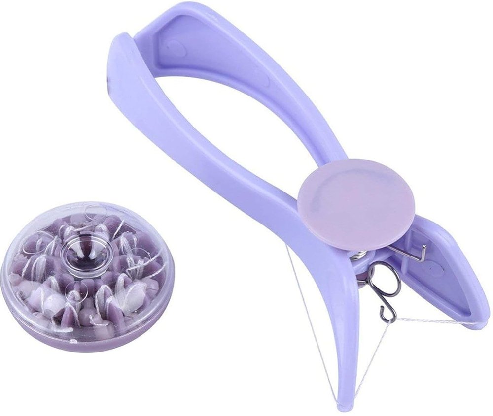 Eyebrow Silique Face and Body Hair Threading and Removal Epilators System Multi Use with extra 6 thread, Wipe, Unisex adult