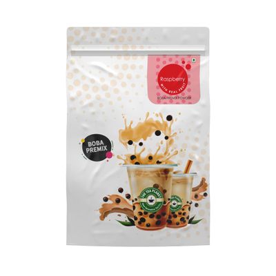 Tea Planet Raspberry Fruit Boba Premix (3 in 1) Instant Sweet & Tart Raspberry Milk Powder for DIY Bubble Tea, Smoothies, Milkshakes & Desserts Vegan-Friendly, Non-GMO 1000g Resealable Pack