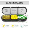 Bhuma 7 days pill organizer 3 times a day, Medicine organizer box | Medicine box, portable travel pill box weekly with large compartments moisture-proof pill case for vitamin, Medicine, pills, supplements(black)(pack of 1) view 4