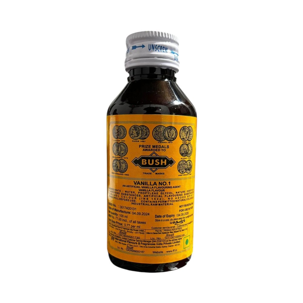 EXCEL ENTERPRISES IFF Vanilla NO 1 Flavour/Essence Used in Baking, Beverages, Confectionery, Ice cream, Desserts, and Savory Dishes 100 ML