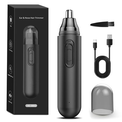 Cleanfly 2025 Nose Hair Trimmer, Portable Painless Ear and Nose Hair Trimmer for Men Women, USB-C Rechargeable, IPX7 Waterproof,No Pull, Precision Cut (Black)