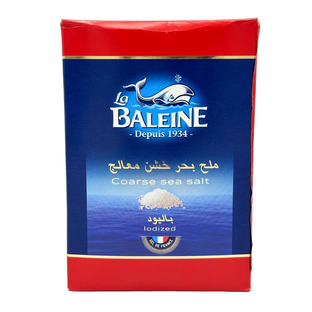 La Baleine Sea Salt 1 Kg, coarse sea salt, Imported from France.
