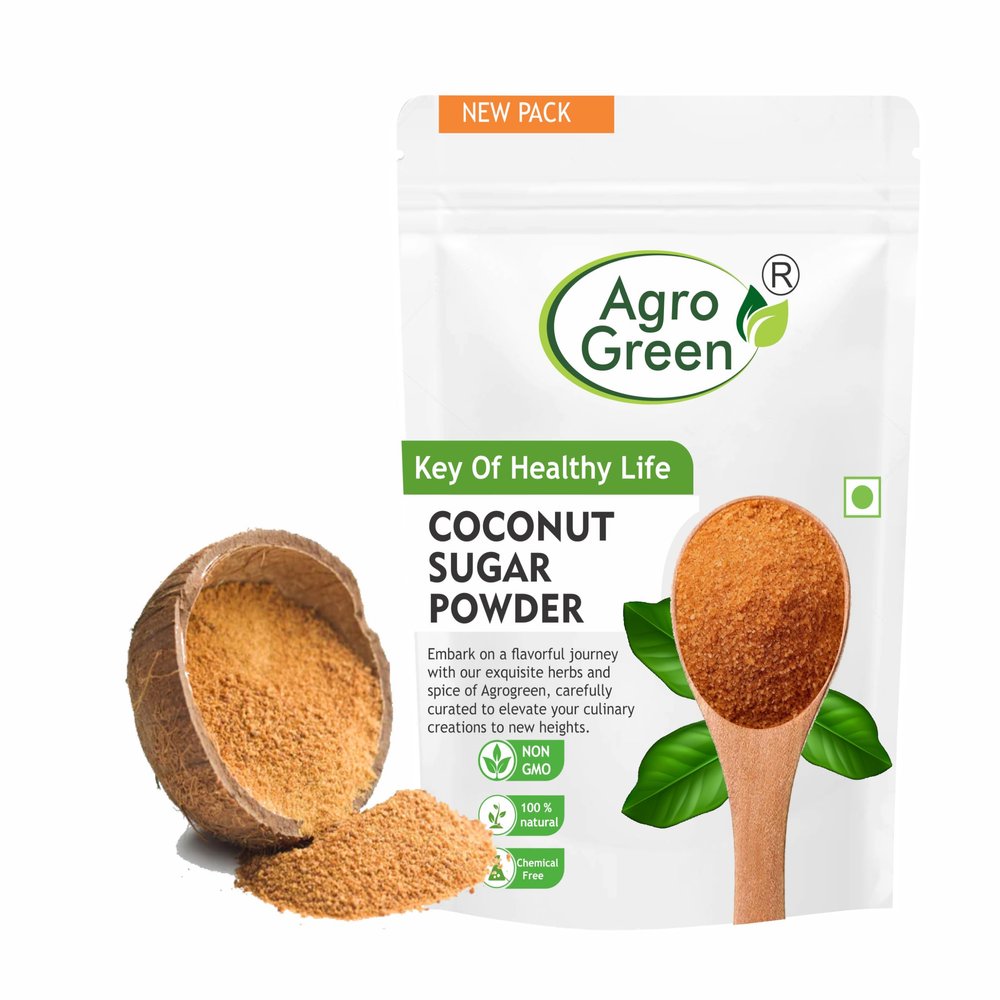 Agrogreen Coconut Sugar - Unrefined Sugar Substitute - Coconut Palm Sugar Natural Sweetener 100% Pure & Natural Coconut Palm Jaggery (800 GM)