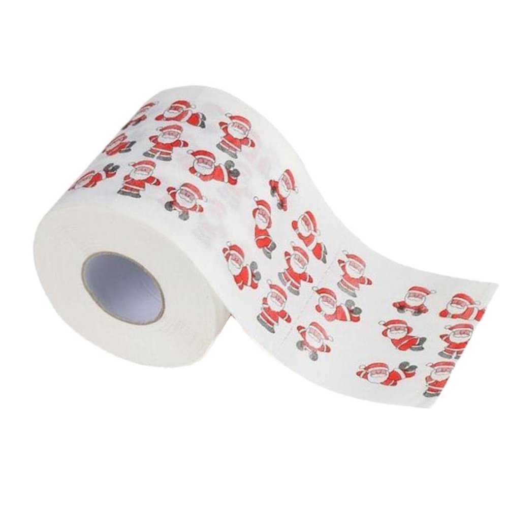 MERISHOPP Santa Claus Paper Roll Christmas Theme Room Bathroom Decoration Novelty Gift