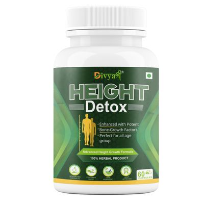 Divya Shree Height Detox - Ayurvedic Height Medicine For Men & Women 60 Capsule (Pack of 1)