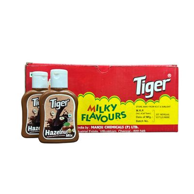 EXCEL ENTERPRISES Tiger Hazelnut Mix Emulsion Flavours Soft Drink Concentrate Milk Shake Mix 20 ml Bottles Pack Of 2