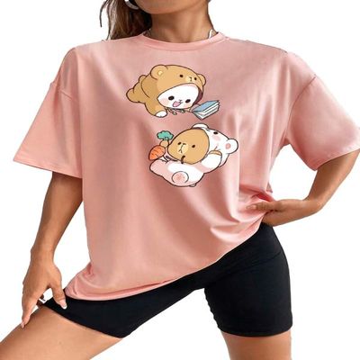 ABSOLUTE DEFENSE OversizeTshirt Baggy for Women Girl Cotton Casual Stylish Latest Beige Black Blue Maroon Lavender Pink Brown White Peach 299 399 Under