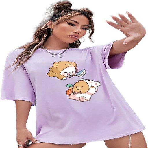 ABSOLUTE DEFENSE OversizeTshirt Baggy for Women Girl Cotton Casual Stylish Latest Beige Black Blue Maroon Lavender Pink Brown White Peach 299 399 Under