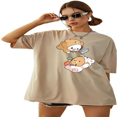 ABSOLUTE DEFENSE OversizeTshirt Baggy for Women Girl Cotton Casual Stylish Latest Beige Black Blue Maroon Lavender Pink Brown White Peach 299 399 Under