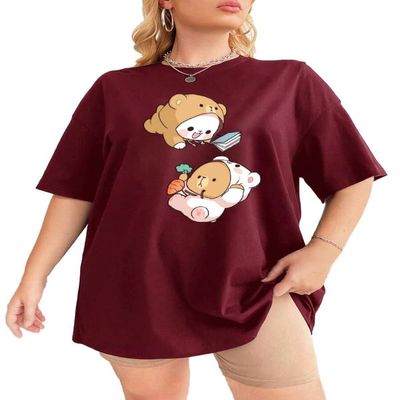 ABSOLUTE DEFENSE OversizeTshirt Baggy for Women Girl Cotton Casual Stylish Latest Beige Black Blue Maroon Lavender Pink Brown White Peach 299 399 Under