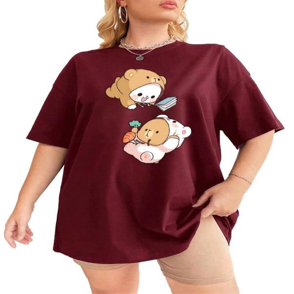 ABSOLUTE DEFENSE OversizeTshirt Baggy for Women Girl Cotton Casual Stylish Latest Beige Black Blue Maroon Lavender Pink Brown White Peach 299 399 Under