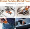 Amazin Dental Floss Pick Dispenser, Pop-Up Storage with 10 Picks, Automatic, Easy to Use, Refillable, Portable, Compact Case for Travel, Oral Care Tool, Transparent Design view 3