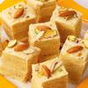 HIRA SWEETS Soan Papdi 500g | Delicious, Crispy & Flaky | Made with Almonds & Pistachio | Ready-to-Eat Indian Traditional Mithai | Ideal Gift Box for Sweets Lovers view 2