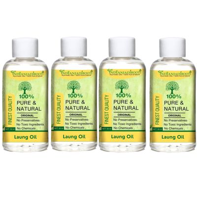 IndianJadiBooti Laung Tel - Clove Oil 50mL (Pack of 4)