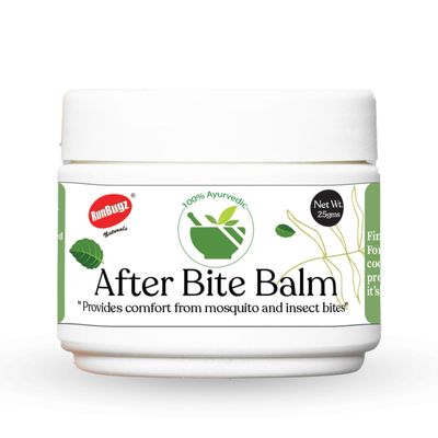 RunBugz 100% Natural After-Bite Balm for Kids Gives relief from Rashes, Mosquito & insect Bites, 100% Ayurvedic, Antiseptic & Anti-inflammatory, 25g