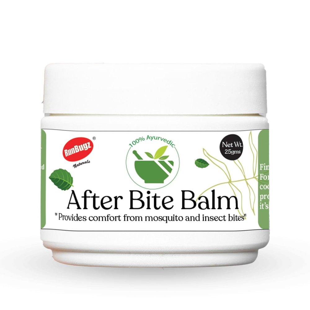 RunBugz 100% Natural After-Bite Balm for Kids Gives relief from Rashes, Mosquito & insect Bites, 100% Ayurvedic, Antiseptic & Anti-inflammatory, 25g