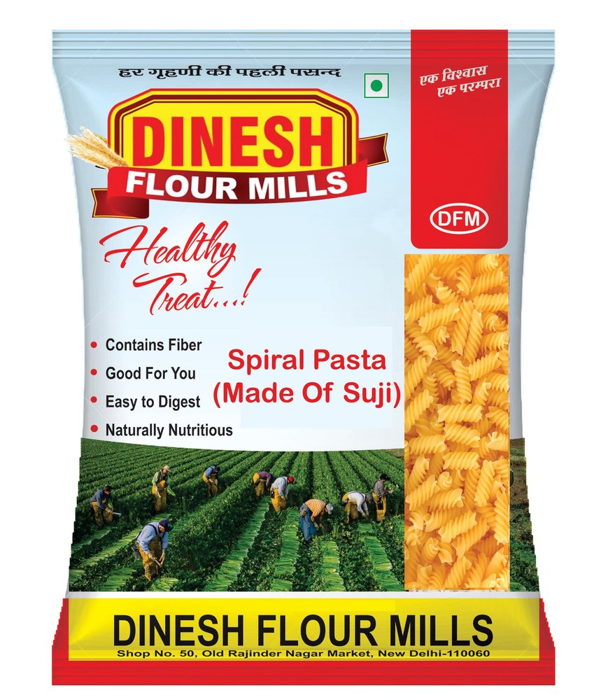 DINESH FLOUR MILLS Spiral Pasta Durum Wheat, No Maida, High Protein & Fiber (500 Gms)