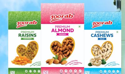 100RAB Premium Dry Fruits Combo | Gift Box | Almonds, Cashews, Raisins | Pack of 3 (Combo of 100 Gm, Raisin, Almond, Cashew)