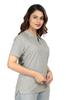 GRADO Womens 100% Cotton Piqu Polo T-Shirt  Bio-Silicon Washed for Supreme Softness | Breathable, Soft Touch, Casual & Everyday Wear (Grey-40-M) view 2