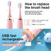 Drumstone ( ) Kids' Electric Toothbrush  Rechargeable Toothbrush with Smart Timer & Gentle Bristles, Waterproof Fun for Children's - (Pink)    view 4