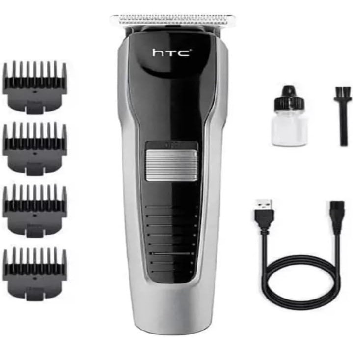 Beard Trimmer, Cordless, USB Charging, 4 Guide Combs, Black and Silver