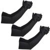 HAUNKY Presents Mens And Womens Hand Protection Long Gloves Sun Protection Gloves Hand Long Gloves Cotton Arm sleeves Summer Gloves For Driving Or Sports (Pack Of 3). (Black, Free- Size) view 1