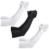 HAUNKY Presents Mens And Womens Hand Protection Long Gloves Sun Protection Gloves Hand Long Gloves Cotton Arm sleeves Summer Gloves For Driving Or Sports (Pack Of 3). (2 White & 1 Black, Free- Size) view 1