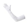HAUNKY Presents Mens And Womens Hand Protection Long Gloves Sun Protection Gloves Hand Long Gloves Cotton Arm sleeves Summer Gloves For Driving Or Sports (Pack Of 3). (2 White & 1 Black, Free- Size) view 3