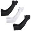 HAUNKY Presents Mens And Womens Hand Protection Long Gloves Sun Protection Gloves Hand Long Gloves Cotton Arm sleeves Summer Gloves For Driving Or Sports (Pack Of 3). (2 Black & 1 White, Free- Size) view 1