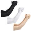 HAUNKY Presents Mens And Womens Hand Protection Long Gloves Sun Protection Gloves Hand Long Gloves Cotton Arm sleeves Summer Gloves For Driving Or Sports (Pack Of 3). (Black, Skin & White, Free- Size) view 1