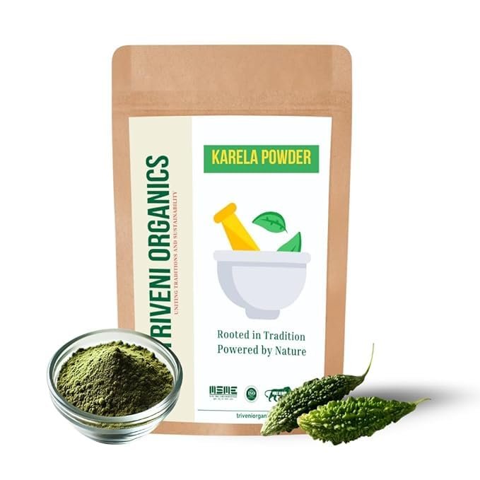 Triveni Organics Karela Powder (200g) | 100% Natural Bitter Gourd Powder for Diabetes Care, Liver Detox & Heart Health | Rich in Antioxidants, Vitamins & Minerals