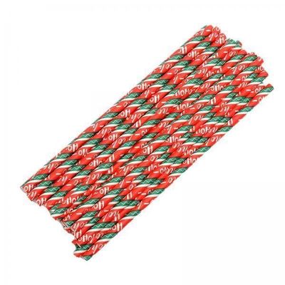BNF2x25Pieces Christmas Paper Straws Decorative Drinking Straw for Celebration D|Home & Garden | Greeting Cards & Party Supply | Party Supplies